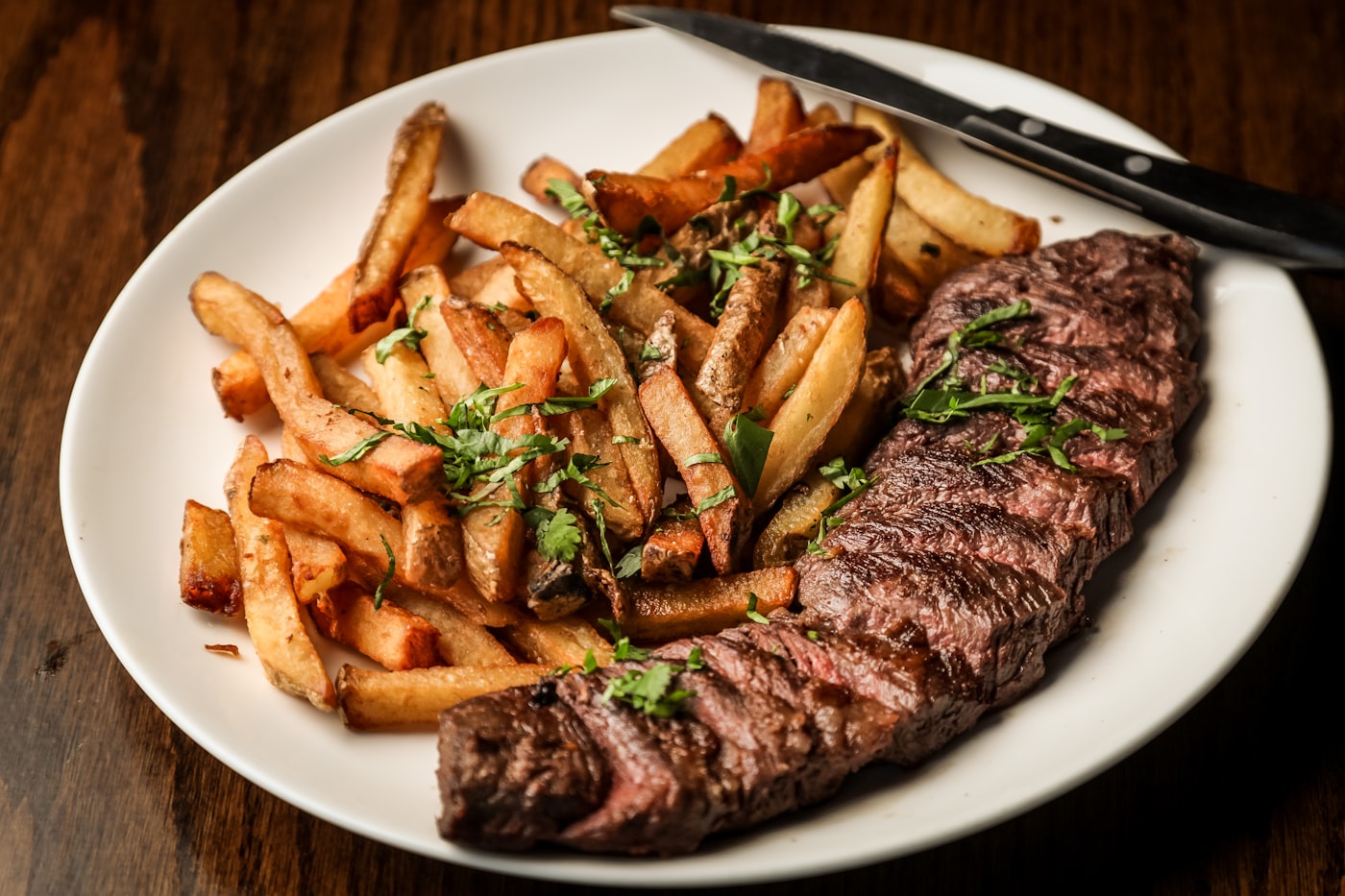 Beef steak breakfast