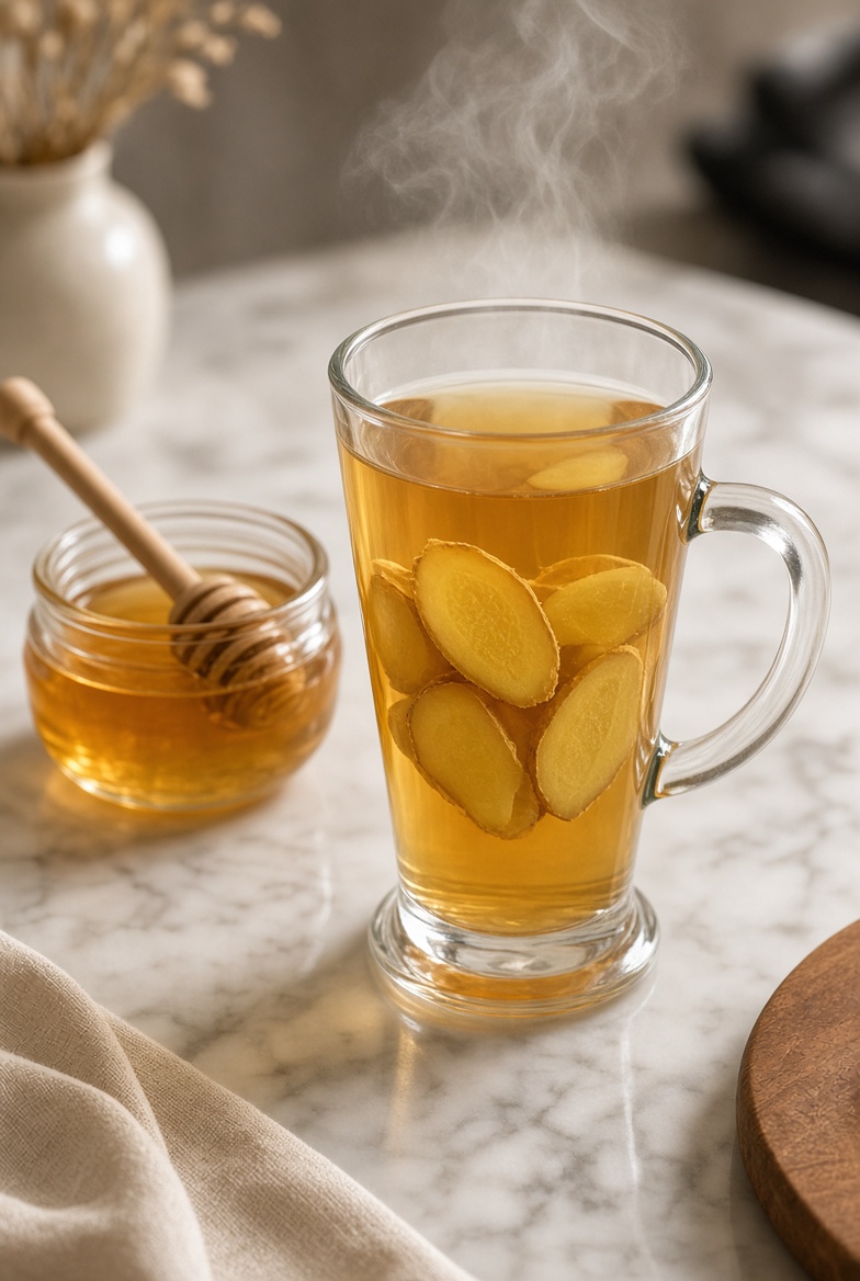 Ginger and honey tea